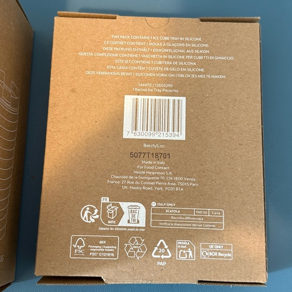 NWT. Nespresso Reversible Tote Bag, silver travel mug & Barista ice cube tray - Picture 7 of 7